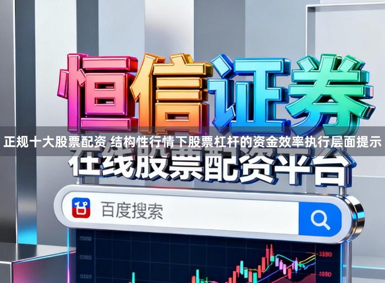 正规十大股票配资 结构性行情下股票杠杆的资金效率执行层面提示