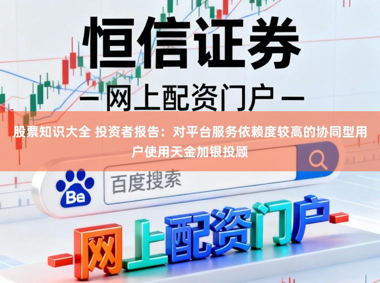 股票知识大全 投资者报告：对平台服务依赖度较高的协同型用户使用天金加银投顾